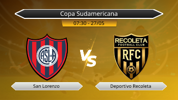 Copa Sudamericana San Lorenzo VS Deportivo Recoleta