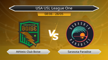 USA USL League One Athletic Club Boise VS Sarasota Paradise