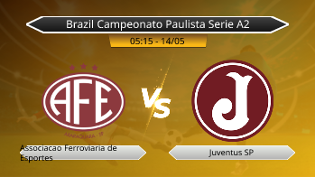Brazil Campeonato Paulista Serie A2 Associacao Ferroviaria de Esportes VS Juventus SP