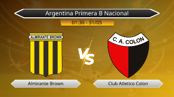 Argentina Primera B Nacional Almirante Brown VS Club Atletico Colon