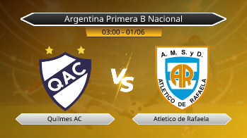 Argentina Primera B Nacional Quilmes AC VS Atletico de Rafaela