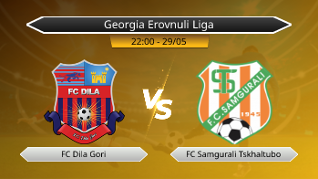 Georgia Erovnuli Liga FC Dila Gori VS FC Samgurali Tskhaltubo