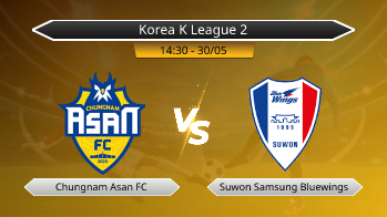 Korea K League 2 Chungnam Asan FC VS Suwon Samsung Bluewings