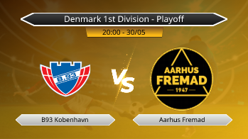Denmark 1st Division - Playoff B93 Kobenhavn VS Aarhus Fremad