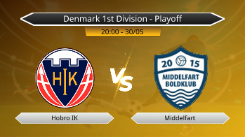Denmark 1st Division - Playoff Hobro IK VS Middelfart
