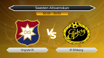 Sweden Allsvenskan Orgryte IS VS IF Elfsborg