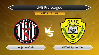 UAE Pro League Al Jazira Club VS Al Wasl Sports Club